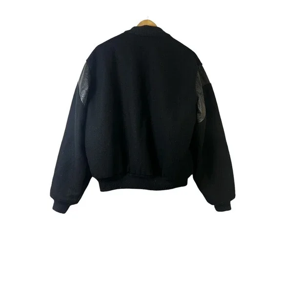 Vintage Florida Gators Black Mens Wool Bomber Jacket Size L